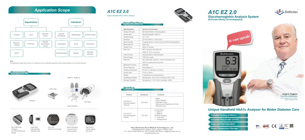 BioHermes A1C EZ 2.0 Glycohemoglobin Analyzer – BioTrade Medical ...